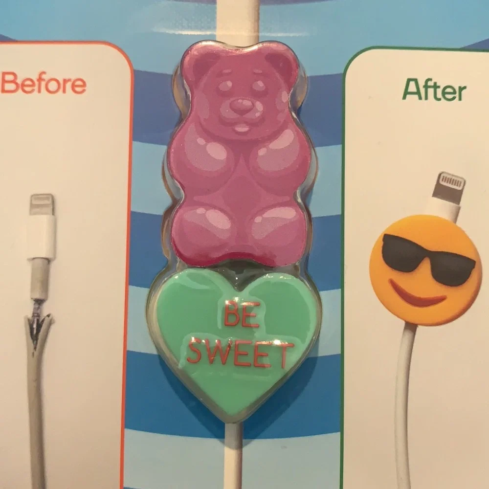 ijoy NWT Cable Byte Protector Purple Bear Be Mine Heart